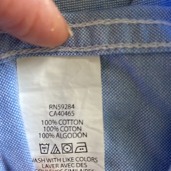 NWOT The Childrens Place Blue Cotton Oxford button down shirt size 3T - Picture 3 of 4